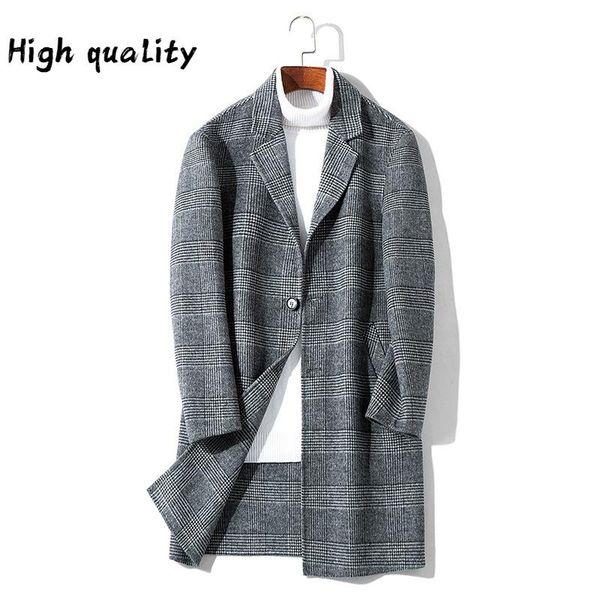 coat woolen men's medium length plaid double-sided 2021 new woollen coat men's korean casual wear, Black
coat woolen men's medium length plaid double-sided 2021 new woollen coat men's korean casual wear, Black
