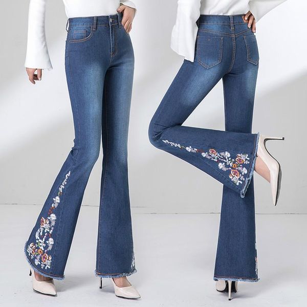 women's jeans fall spring vintage womens embroidery stretch tassel flare pants , female woman elastic bleached denim trousers, Blue
women's jeans fall spring vintage womens embroidery stretch tassel flare pants , female woman elastic bleached denim trousers, Blue