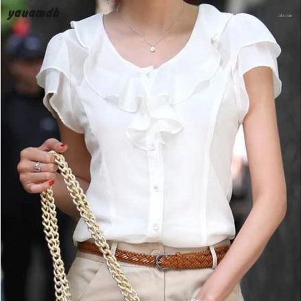 yauamdb women shirt spring summer size s-5xl chiffon female short sleeve o-neck blouse ladies single breasted blusas y19 women's blouse, White
yauamdb women shirt spring summer size s-5xl chiffon female short sleeve o-neck blouse ladies single breasted blusas y19 women's blouse, White