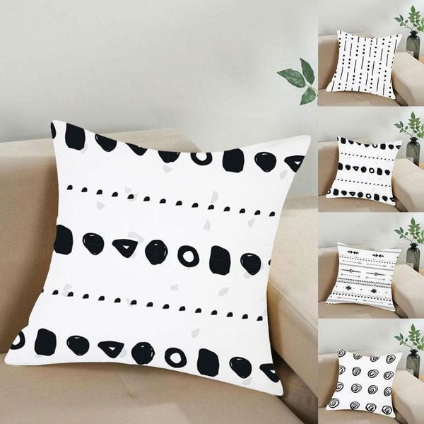 pillow case 2021 geometric black and white printed cotton cartoon home decoration sofa living room cushion box
pillow case 2021 geometric black and white printed cotton cartoon home decoration sofa living room cushion box