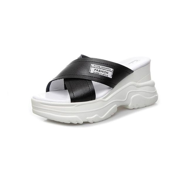 slippers woman high heels casual pu leather platform shoes for 2021 summer beach shoe women wedge slipper, Black
slippers woman high heels casual pu leather platform shoes for 2021 summer beach shoe women wedge slipper, Black