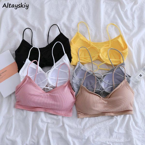 camisoles & tanks backless women criss-cross high elasticity intimates female summer breathable slim fit with chest pad cropped ins, Black;white
camisoles & tanks backless women criss-cross high elasticity intimates female summer breathable slim fit with chest pad cropped ins, Black;white