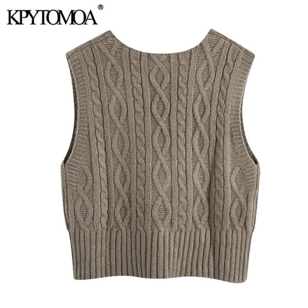 kpytomoa women fashion with ribbed trims cable knitted vest sweater vintage v neck sleeveless female waistcoat chic, Black;white
kpytomoa women fashion with ribbed trims cable knitted vest sweater vintage v neck sleeveless female waistcoat chic, Black;white
