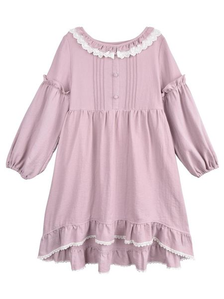 casual dresses japanese sweet and lovely spring long sleeve dress loose lolita style 2021 mori girl college elegant, Black;gray
casual dresses japanese sweet and lovely spring long sleeve dress loose lolita style 2021 mori girl college elegant, Black;gray