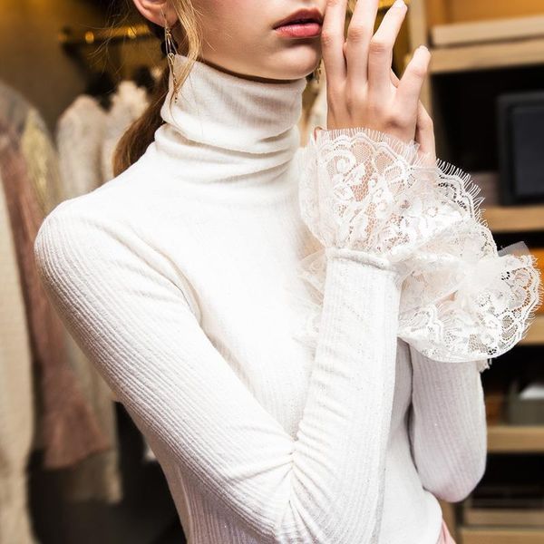 2021 knit t-shirts females shirt women fashion solid colors women long sleeve slim turtle neck shirts women, White
2021 knit t-shirts females shirt women fashion solid colors women long sleeve slim turtle neck shirts women, White