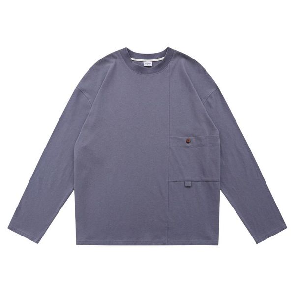 men's t-shirts solid color long sleeve t-shirt mens autumn casual crew neck cotton tee loose pocket tshirt men, White;black
men's t-shirts solid color long sleeve t-shirt mens autumn casual crew neck cotton tee loose pocket tshirt men, White;black