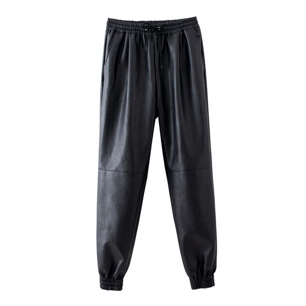 women's pants & capris za motorcycle style girl black loose pu leather 2021 fashion ladies was thin warm trendy trousers pantalones muj, Black;white
women's pants & capris za motorcycle style girl black loose pu leather 2021 fashion ladies was thin warm trendy trousers pantalones muj, Black;white