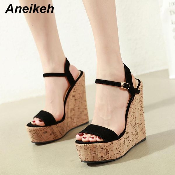 sandals aneikeh 2021 summer concise women shoes fashion round toe wedges platform casual buckle strap solid black size 35-40
sandals aneikeh 2021 summer concise women shoes fashion round toe wedges platform casual buckle strap solid black size 35-40