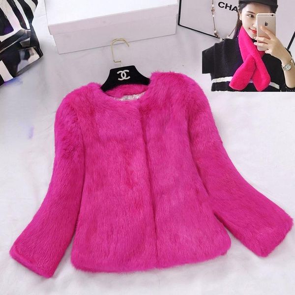 women's fur & faux jacket coat winter genuine women short warm thick slim female plush y217, Black
women's fur & faux jacket coat winter genuine women short warm thick slim female plush y217, Black