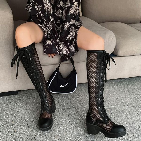 spring and autumn women's sandals tall tube lace lace up breathable comfortable women's shoes banquet big size 34-48 height 6cm, Black
spring and autumn women's sandals tall tube lace lace up breathable comfortable women's shoes banquet big size 34-48 height 6cm, Black