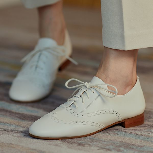 Womens genuine leather round toe carving lace-up flats oxfords leisure soft comfortable casual daily british shoes for womenDress Shoes, Beige
Womens genuine leather round toe carving lace-up flats oxfords leisure soft comfortable casual daily british shoes for womenDress Shoes, Beige