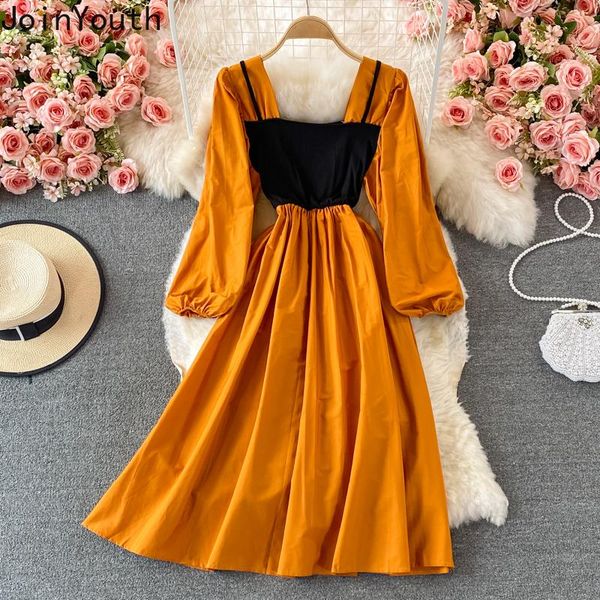 casual dresses joinyouth square collar puff sleeve dress women 2021 autumn korean contrast color patchwork slim vestidos temperament, Black;gray
casual dresses joinyouth square collar puff sleeve dress women 2021 autumn korean contrast color patchwork slim vestidos temperament, Black;gray
