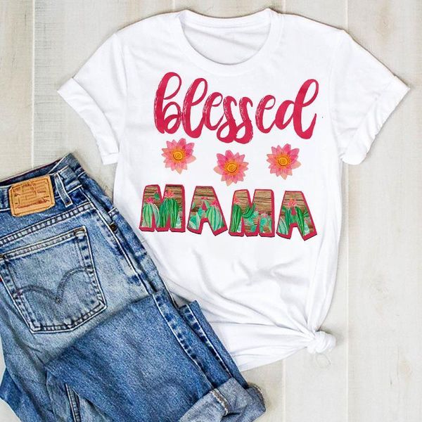 women lady blessed mama flower floral print printed ladies summer t tee tshirt womens female shirt clothes graphic t-shirt, White
women lady blessed mama flower floral print printed ladies summer t tee tshirt womens female shirt clothes graphic t-shirt, White