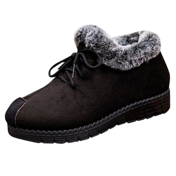 boots women thick cotton lace up shoes ladies ankle boot warm plush flat winter, Black
boots women thick cotton lace up shoes ladies ankle boot warm plush flat winter, Black