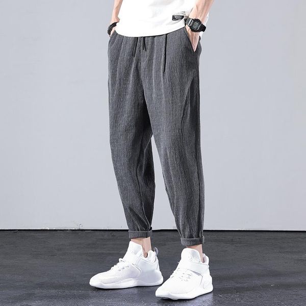 men's pants neploha cotton linen cropped men harajuku baggy harem solid color trousers for male vintage clothing, Black
men's pants neploha cotton linen cropped men harajuku baggy harem solid color trousers for male vintage clothing, Black