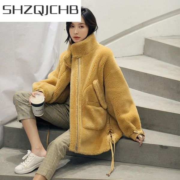 women's fur & faux jchb 2021 real women coat sheep shearing winter korean wool jacket for clothes manteau femme a11y1201 yy17, Black
women's fur & faux jchb 2021 real women coat sheep shearing winter korean wool jacket for clothes manteau femme a11y1201 yy17, Black