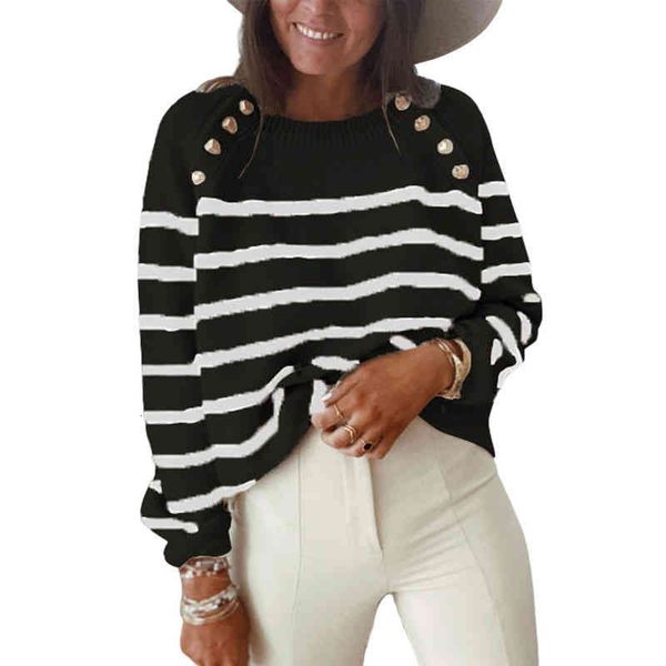 women's sweaters striped-mesh sweater, striped-mesh winter round collar, long sleeve, thick, with beads, casual, feminine b6jk, White;black
women's sweaters striped-mesh sweater, striped-mesh winter round collar, long sleeve, thick, with beads, casual, feminine b6jk, White;black