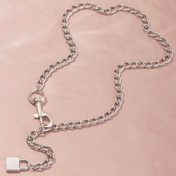 nz1845 jewelry personality trendsetter geometric key chain punk lock necklace, Silver
nz1845 jewelry personality trendsetter geometric key chain punk lock necklace, Silver