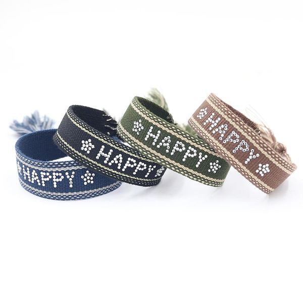 charm bracelets braided friendship bracelet for women happy print woven tassel adjustable rhinestone wedding jewelry 2021, Golden;silver
charm bracelets braided friendship bracelet for women happy print woven tassel adjustable rhinestone wedding jewelry 2021, Golden;silver