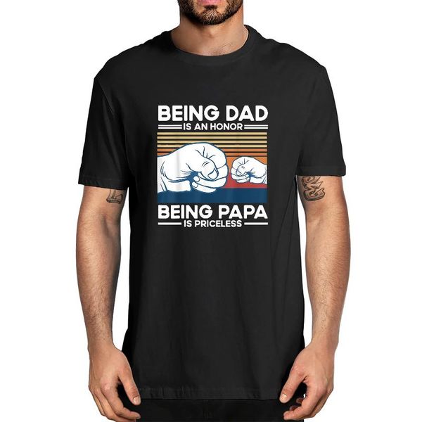 men's t-shirts being dad is an honor papa priceless gifts vintage funny 100% cotton t-shirt streetwear women tee, White;black
men's t-shirts being dad is an honor papa priceless gifts vintage funny 100% cotton t-shirt streetwear women tee, White;black