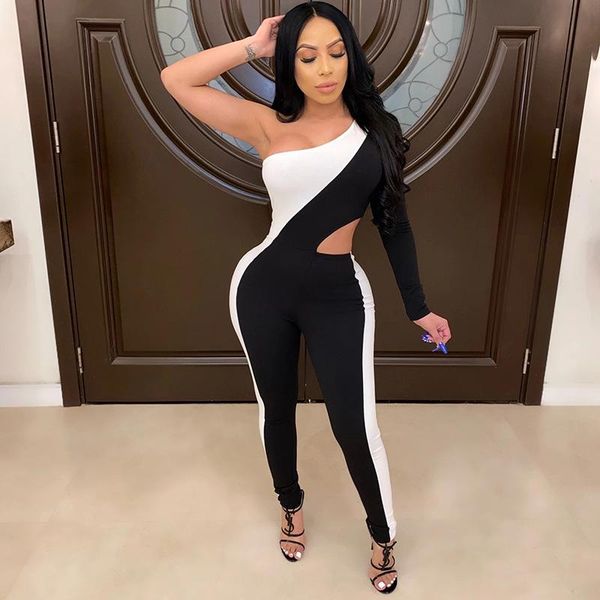 women's jumpsuits & rompers jogger jumpsuit women backless single one-shoulder fitness bodysuit long length 2021 elastic outfit low-nec, Black;white
women's jumpsuits & rompers jogger jumpsuit women backless single one-shoulder fitness bodysuit long length 2021 elastic outfit low-nec, Black;white