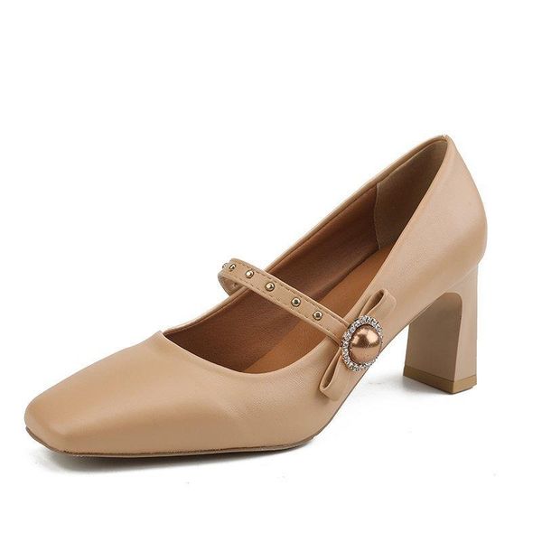 dress shoes buckle mary jane women chunky high heel vintage lolita woman 7cm heels square toe nude, Black
dress shoes buckle mary jane women chunky high heel vintage lolita woman 7cm heels square toe nude, Black