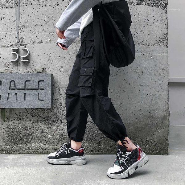 men's pants harem streetwear cargo hip hop jogging multi-pocket man casual jogger harajuku loose trouser s-5xl, Black
men's pants harem streetwear cargo hip hop jogging multi-pocket man casual jogger harajuku loose trouser s-5xl, Black