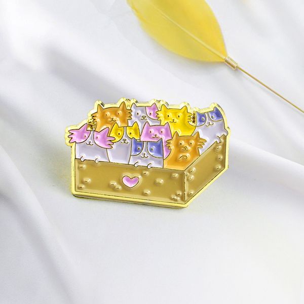 fashion cartoon meek cute kitten squeeze sit box in the ancient spirit of strange small animals creative oil drop brooch jewelry pin badges, Blue
fashion cartoon meek cute kitten squeeze sit box in the ancient spirit of strange small animals creative oil drop brooch jewelry pin badges, Blue