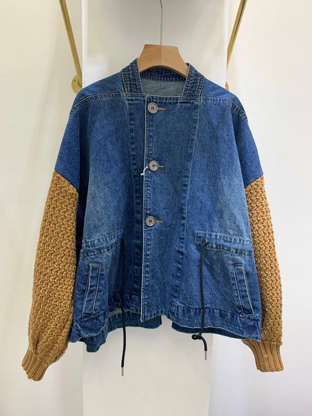 2021 new autumn denim patchwork knitted sweater sleeve drawstring waistband plus size women jacket rfxo, Black;brown
2021 new autumn denim patchwork knitted sweater sleeve drawstring waistband plus size women jacket rfxo, Black;brown