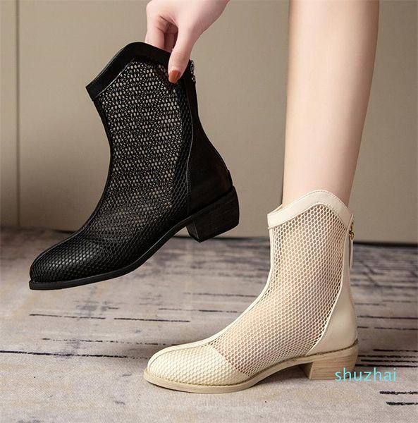designer dress shoes mesh boots women's summer thin breathable cool 2021 thick heel mouth pointed hollow high, Black
designer dress shoes mesh boots women's summer thin breathable cool 2021 thick heel mouth pointed hollow high, Black