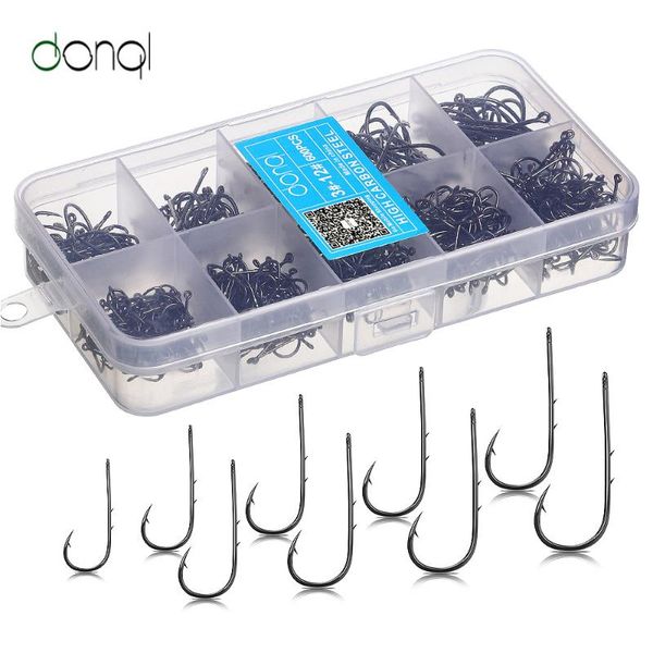 donql 200-600pcs fishing hooks set barbed fishing hooks high carbon steel fishhook tackle accessories
donql 200-600pcs fishing hooks set barbed fishing hooks high carbon steel fishhook tackle accessories