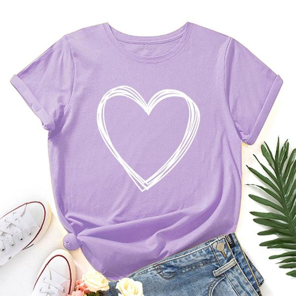women's t-shirt yt creative loving heart printing loose round collar short sleeve t-shirts for women plus size s-5xl female pullover t, White
women's t-shirt yt creative loving heart printing loose round collar short sleeve t-shirts for women plus size s-5xl female pullover t, White