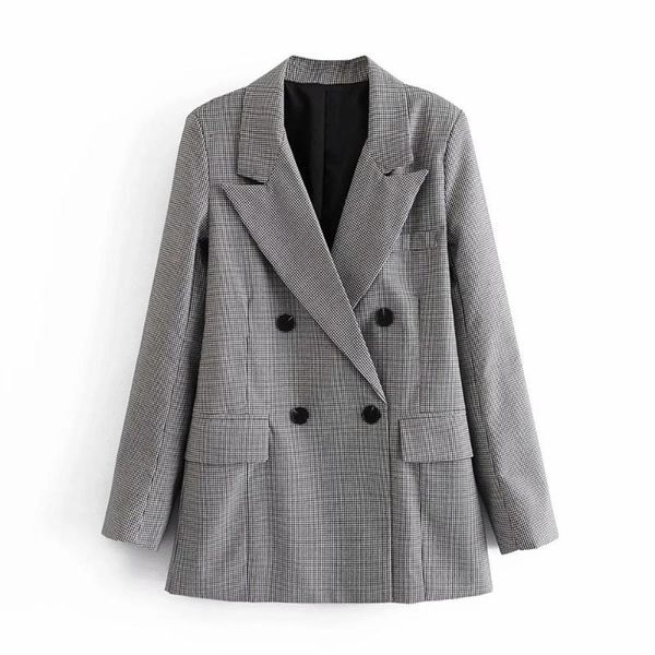 women's suits & blazers 2021 women check blazer double-breasted long sleeves coat fashion casual vintage plaid woman, White;black
women's suits & blazers 2021 women check blazer double-breasted long sleeves coat fashion casual vintage plaid woman, White;black