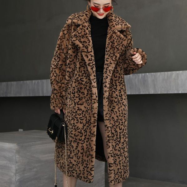 women's fur & faux female winter turn down collar long coat women thick warm flocking jacket fashion leopard plus size parka z1009, Black
women's fur & faux female winter turn down collar long coat women thick warm flocking jacket fashion leopard plus size parka z1009, Black