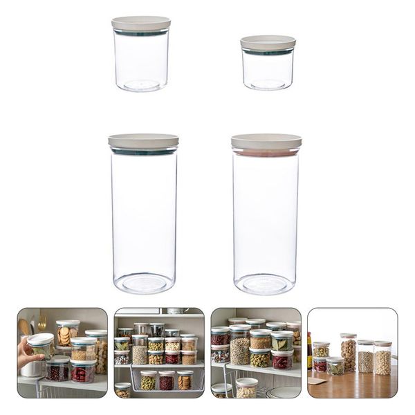 storage bottles & jars 4pcs plastic seal pots cereals soybean grain household food canisters (white)
storage bottles & jars 4pcs plastic seal pots cereals soybean grain household food canisters (white)