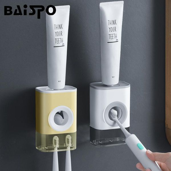 toothbrush holders baispo punch-automatic toothpaste squeezer wall-mounted dispenser holder household bathroom accessories
toothbrush holders baispo punch-automatic toothpaste squeezer wall-mounted dispenser holder household bathroom accessories