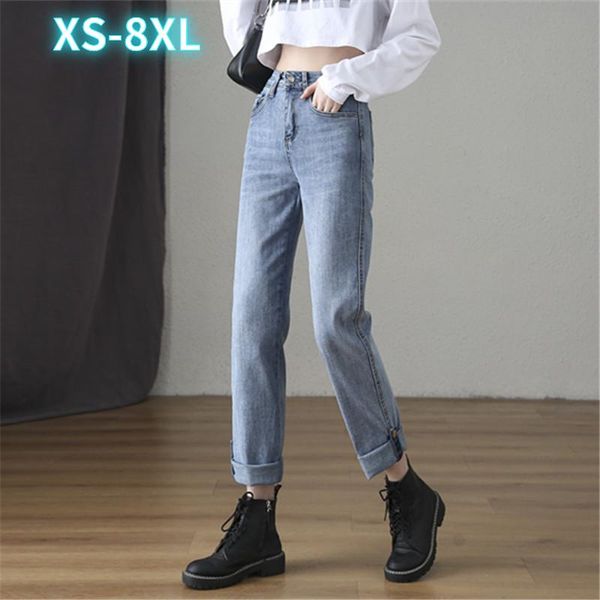women's jeans spring autumn plus size 8xl light blue pants for woman curled stretch cigarette trousers ladies loose straight leg
women's jeans spring autumn plus size 8xl light blue pants for woman curled stretch cigarette trousers ladies loose straight leg