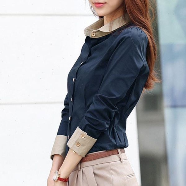 korean women shirts office lady slim plus size chiffon blouses lapel long sleeve blusa patchwork spring blouse 5xl, White
korean women shirts office lady slim plus size chiffon blouses lapel long sleeve blusa patchwork spring blouse 5xl, White