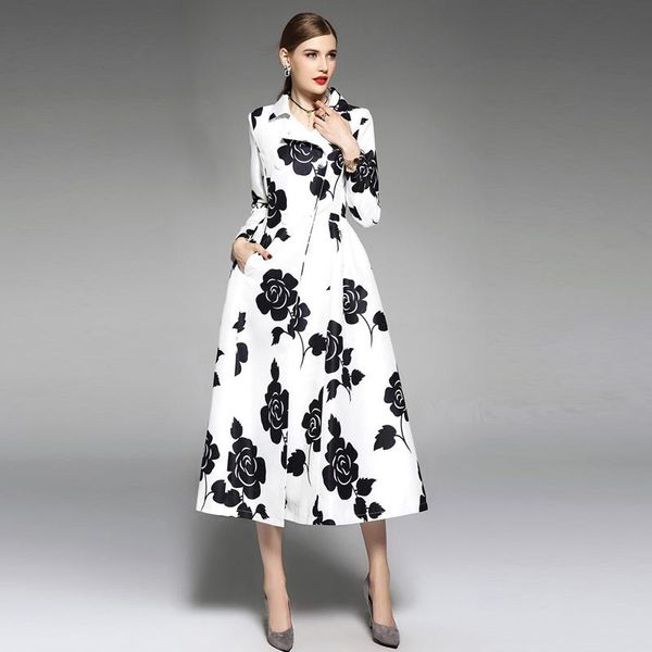 women's trench coats autumn female woman clothes , womens slim high waisted floral printed flower pattern overcoat for women, Tan;black
women's trench coats autumn female woman clothes , womens slim high waisted floral printed flower pattern overcoat for women, Tan;black