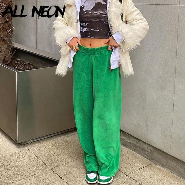 women's pants & capris allneon harajuku vintage basic green wide-leg y2k aesthetics high waist full length baggy trousers casual bottom, Black;white
women's pants & capris allneon harajuku vintage basic green wide-leg y2k aesthetics high waist full length baggy trousers casual bottom, Black;white