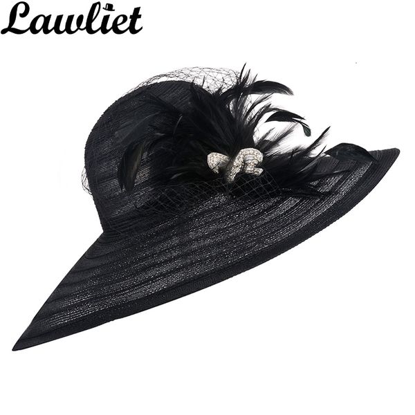 2021 new women church wedding kentucky derby wide brim feather veil sun hat female floppy hats for summer a265 i4az, Blue;gray
2021 new women church wedding kentucky derby wide brim feather veil sun hat female floppy hats for summer a265 i4az, Blue;gray