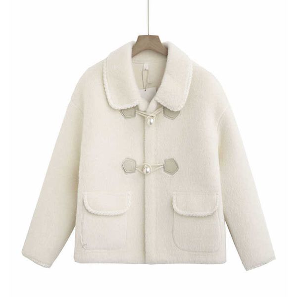 perhaps u women white faux fur pearl button turn down collar pocket winter elegant chic c0558 210529, Black
perhaps u women white faux fur pearl button turn down collar pocket winter elegant chic c0558 210529, Black