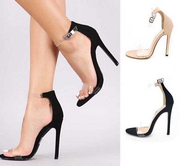 sandals european and american stiletto shoes frosted fish mouth high heels women's transparent big size 41 42 43, Black
sandals european and american stiletto shoes frosted fish mouth high heels women's transparent big size 41 42 43, Black