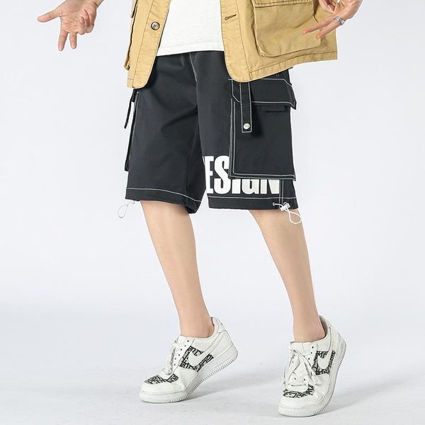 men's shorts large pocket loose summer beach pants five-point multi-pocket overalls, White;black
men's shorts large pocket loose summer beach pants five-point multi-pocket overalls, White;black