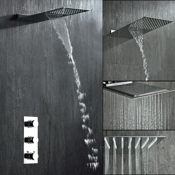 bathroom shower set chrome intelligent thermostatic rainfall shower faucet bathroom mixing valve fauce
bathroom shower set chrome intelligent thermostatic rainfall shower faucet bathroom mixing valve fauce