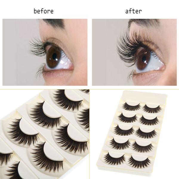 5 pairs thick false eyelashes eye makeup long black nautral handmade women ladies fake eye lashes make up beauty tools
5 pairs thick false eyelashes eye makeup long black nautral handmade women ladies fake eye lashes make up beauty tools