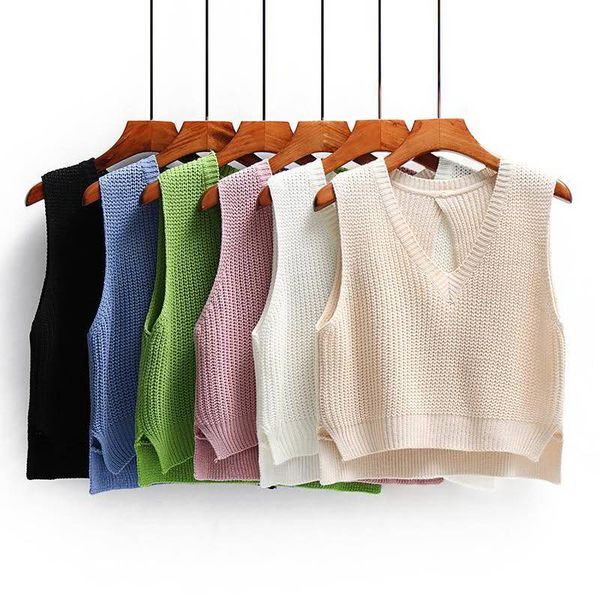 vest women knitted v-neck solid loose stylish casual korean style simple side-slit asymmetrical womens waistcoats all-match top, White;black
vest women knitted v-neck solid loose stylish casual korean style simple side-slit asymmetrical womens waistcoats all-match top, White;black