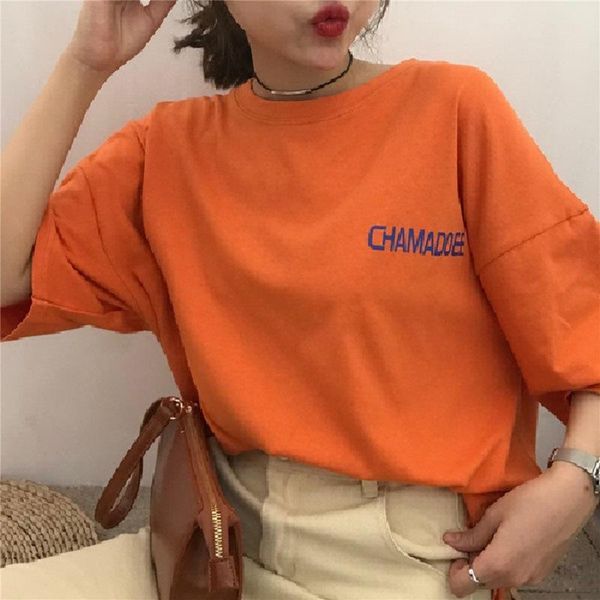 women's t-shirt letter embroidery fashion bottoming shirt 2021 summer loose women, White
women's t-shirt letter embroidery fashion bottoming shirt 2021 summer loose women, White