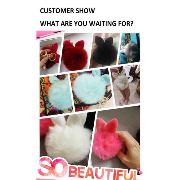 fur pom pom keychains fake rabbit fur ball key chain porte clef pompom de fourrure fluffy bag charms bunny keychain rand qylywo, Silver
fur pom pom keychains fake rabbit fur ball key chain porte clef pompom de fourrure fluffy bag charms bunny keychain rand qylywo, Silver