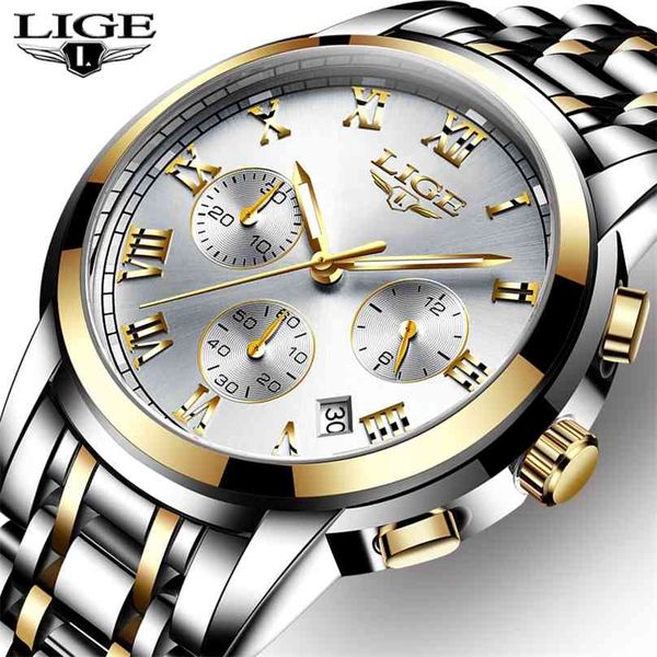 lige men watches luxury brand full steel waterproof sport quartz watch fashion date clock chronograph relogio masculino 210609, Slivery;brown
lige men watches luxury brand full steel waterproof sport quartz watch fashion date clock chronograph relogio masculino 210609, Slivery;brown